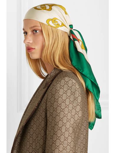 gucci printed silk scarf top|authentic Gucci scarves.